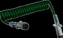 TRUCK & TRAILER ELECTRICAL SEVEN-WAY COILED CABLE ASSEMBLIES ABS assemblies are heavy duty to power trailers HD Green gives clear ABS identification Resists abrasion, great coil retention Heavy duty