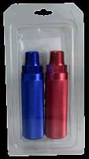 03 ALUMINUM GLADHAND GRIPS 1/2" NPTF Each pack contains (1) red and (1) blue - clamshell One piece design No screws or plastic parts Easy to install Class II anodized coating provides greater
