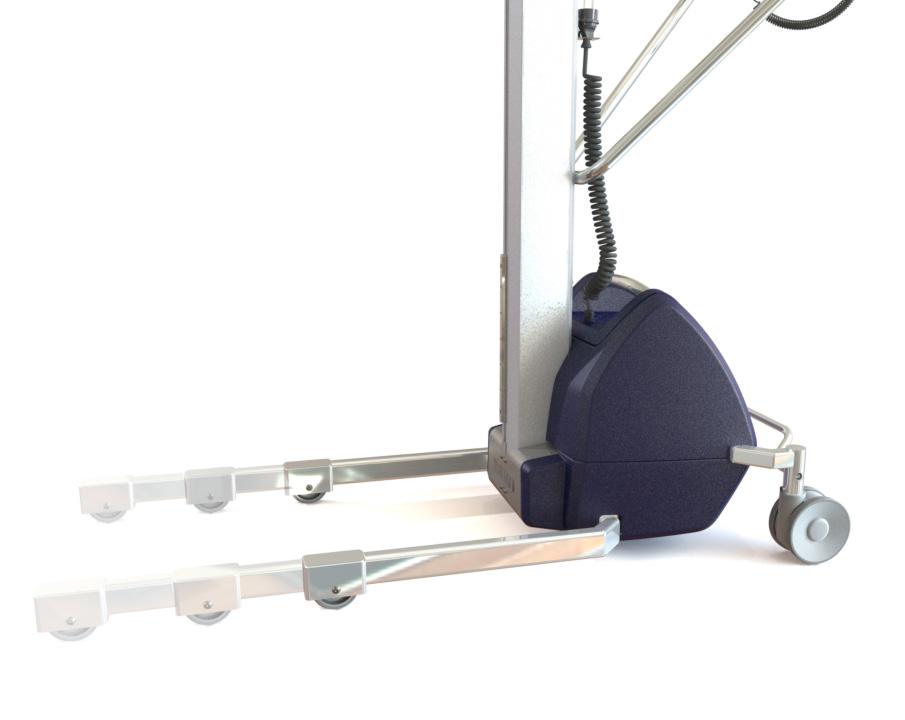 On models PRO80 and PRO140 the legs can also easily be adjusted in width, each leg is