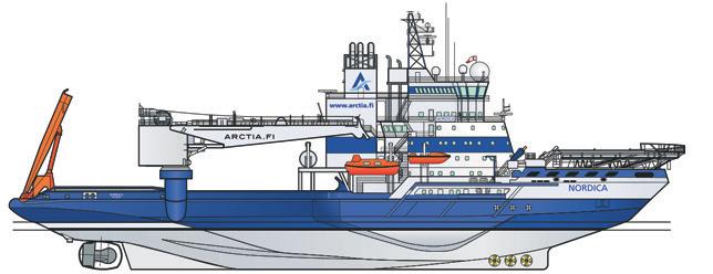 MSV NORDICA SHORT VESSEL DESCRIPTION is a multifunctional vessel based on a modified icebreaker design with diesel-electric propulsion.