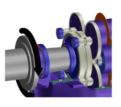 Detailed models of gearbox and bearings