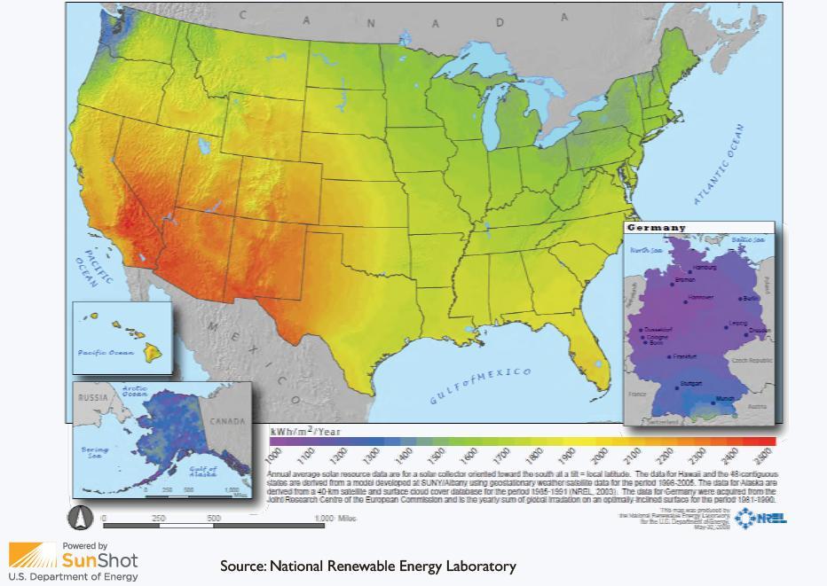 All of Texas Has Excellent Solar Resources United States Solar Installed