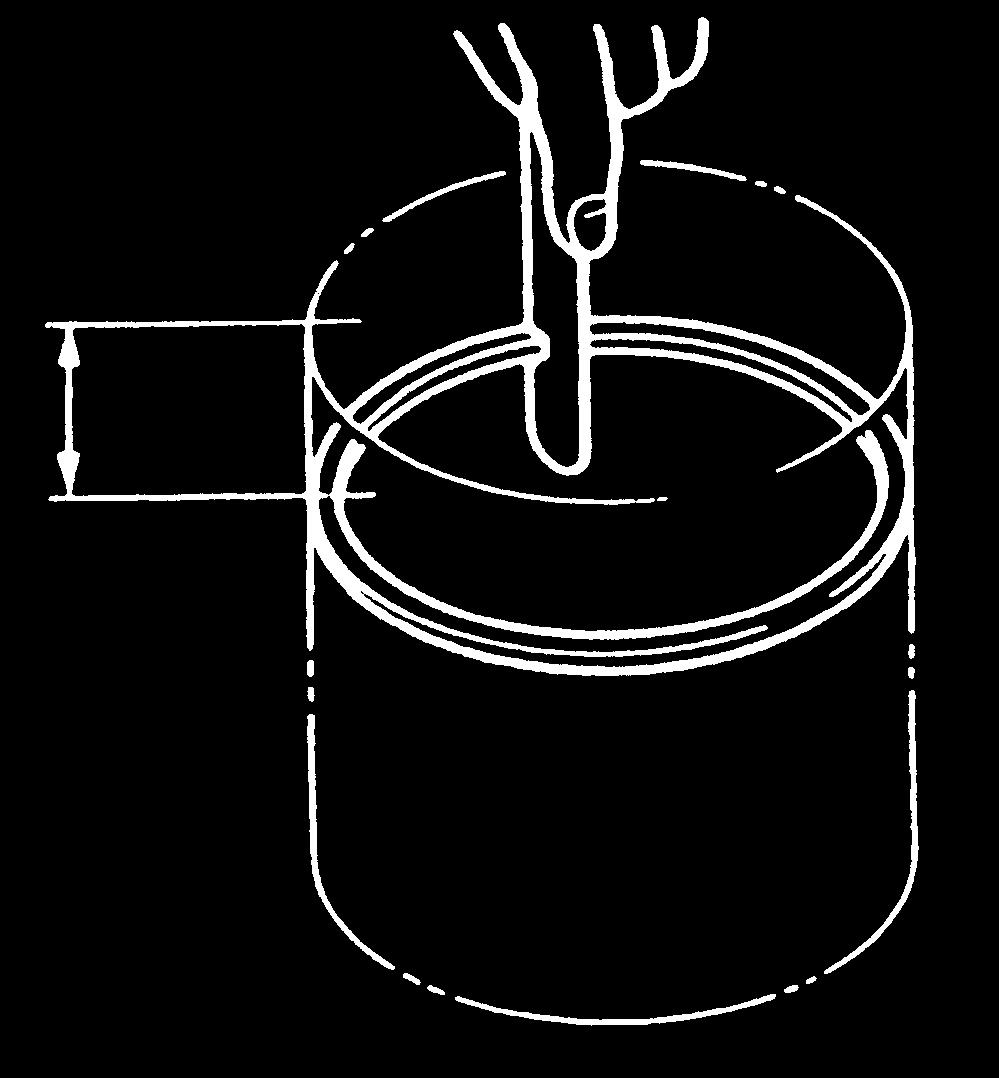 Push the ring until the outer surface of the piston ring is nearly flush with the piston and measure the ring-to-groove clearance. Service Limits: Top: 0.08 mm (0.003 in) 2nd: 0.065 mm (0.