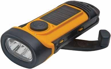 Rechargeable lithium battery Included: - USB power cord - Cell phone charger via USB output 7301 UltraLight Weather Alert Radio 6 8 SolaDyne Emergency Alert Radio and Flashlight Stay informed during
