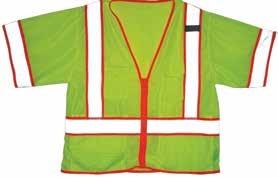 Yellow Large 12 9 lbs. 1242 Fl. Yellow X-Large 12 9 lbs. 1243 Fl. Yellow XX-Large 12 9 lbs. ANSI Class 3 Safety Vests Appropriate for workers who operate high-task loads in high-risk environments.