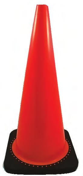 PVC Molded Traffic Cones Our traffic cones are 100% PVC injection-molded, stack well and have