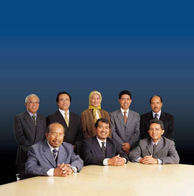 Board of Directors L e m b a g a P e n g a r a h 1) Tan Sri Dato Tajudin Ramli (Chairman / Pengerusi) 2) Mohd Salleh Lamsah (Managing Director / Pengarah Urusan) 4 5 6 7 8 3) Mohd Shu aib Ishak