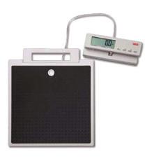 9kg JE0110 - Seca Electronic Bariatric Flat Scales It stands firmly on four leveling bases that guarantee stability, even when small children are weighed while held by an adult