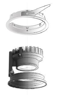 OVERVIEW Complete family of round deep recessed, low glare, soft edge architectural downlights delivering in excess of 600 & 1000 luminaire lumens and is available in fixed and adjustable formats
