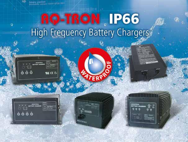 2 1 3 4 5 WATERPROOF HIGH FREQUENCY BUILT-IN CHARGER FOR OPEN LEAD-ACID & GEL BATTERIES Cooling through fins, CE approval LEDs indicate the charge status and display error messages Modern high