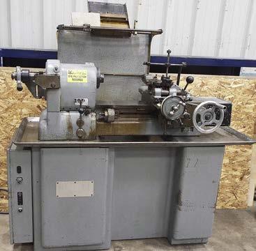 5 mandrel diameter, s/n: 82837 HARDINGE HCT-CF turret lathe with 13 between centers, speeds to 3000 RPM, 1 spindle bore, 8 station turret, s/n: n/a