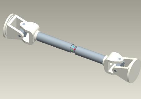 Figure 3: CAD Model of Drive Shaft CONCLUSION The wide research has been carried out in the field of design of driveshaft for automotive.