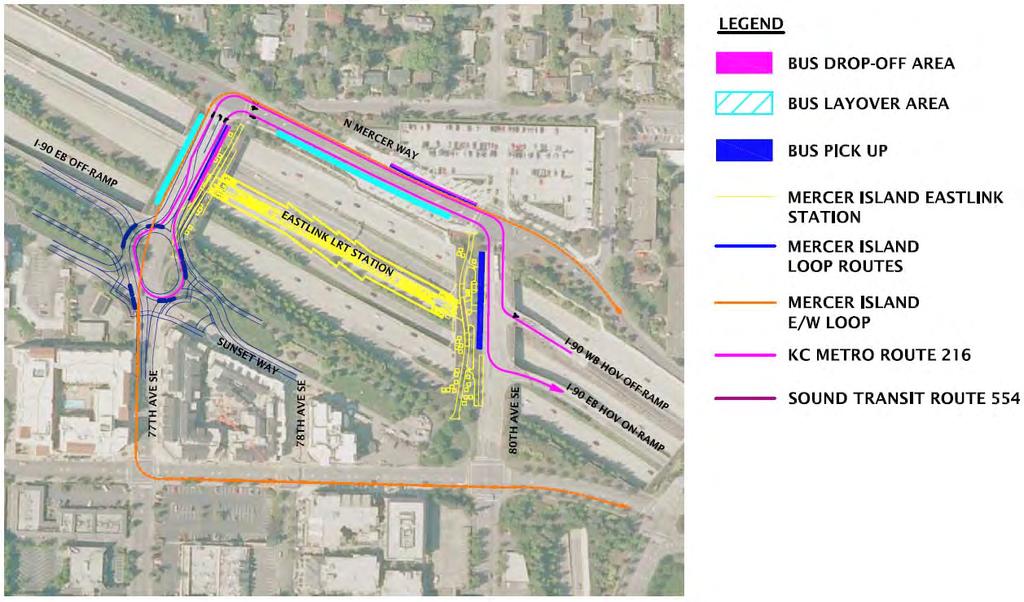 SOUND TRANSIT EAST LINK: BUS/LRT SYSTEMES INTEGRATION STUDY Figure 4. Scenario 3: Counter-clockwise with Sunset Roundabout Concept 3.4. Scenario 4: Counter-Clockwise Bus Operations: N.