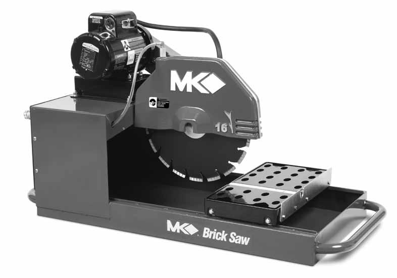 TRANSPORT TRANSPORT The MK-1280 Electric Saw weighs approximately 185 pounds; two people should be used when transporting the saw. CAUTION 1.
