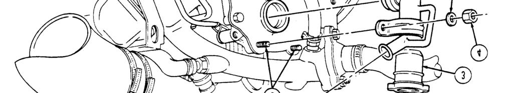 (Appendix C, Item 31) Hood raised and secured (TM 9-2320-280-10). 1. Loosen clamp (2) and disconnect CDR valve hose (1) from engine oil filler tube (3). 2.