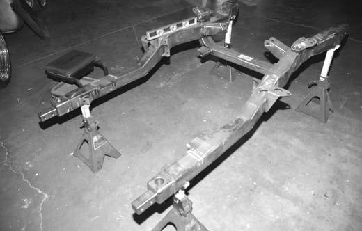 This setup also features a trick mandrel bent 2x4-inch front cross member, and all suspension and engine mount brackets are CNC machined.
