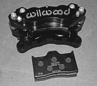 the actual Wilwood four-piston disc brake