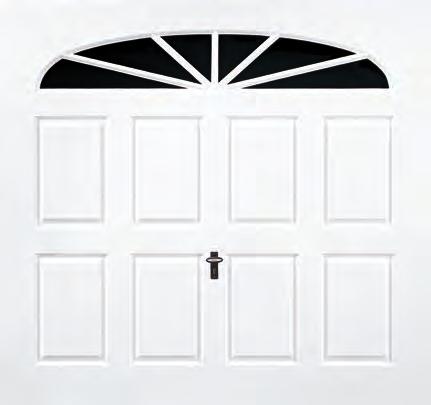 The door face is devoid of joints, seams, rivets or fastenings to detract from its