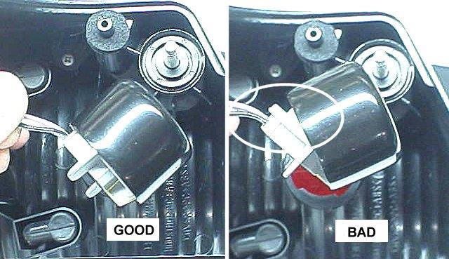 7) Insert the fixture back into the car and set the covered socket in the opening