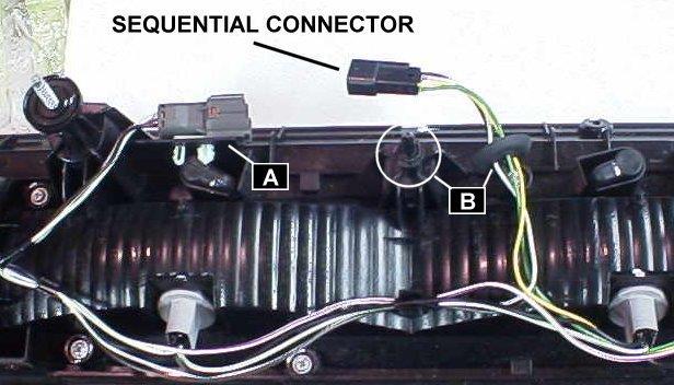 B) Route the sequential connector to the right side of the mounting pin.