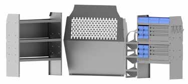 #48250 HVAC Part #405CE Standard Wheel Base Shelves are (1) 42 W x 46 H x 14 D & (1) 32 W x 43 H x 14 D
