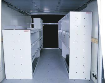 WALK-IN VANS, STEP VANS & TRAILERS Above: Model 00- Van Package for Plumbing Contractors is shown installed in a Step Van.