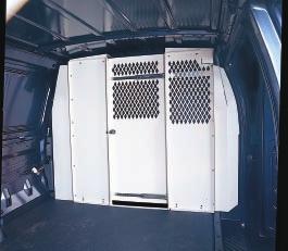 DRIVER/PASSENGER SIDE PANELS Sliding Door Bulkheads provide easy access to the rear cargo area with ball bearing mounted door