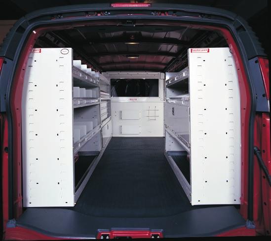 CHEVROLET EXPRESS GMC SAVANA Above: Model 00- Van Package for Plumber/HVAC Contractors is shown installed in a full size Chevy Van.