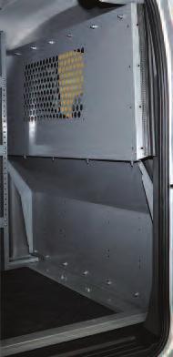 PNVS Steel Partition for NV00 Features all steel panels to safeguard the cab area against moving or shifting