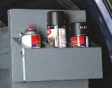 Overall size: 0 W, 4 D, 8 H : Aerosol Can Tray secure cans for easy