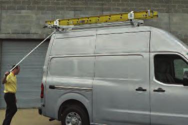time. Ladder clamps securely hold the ladder for transportation.