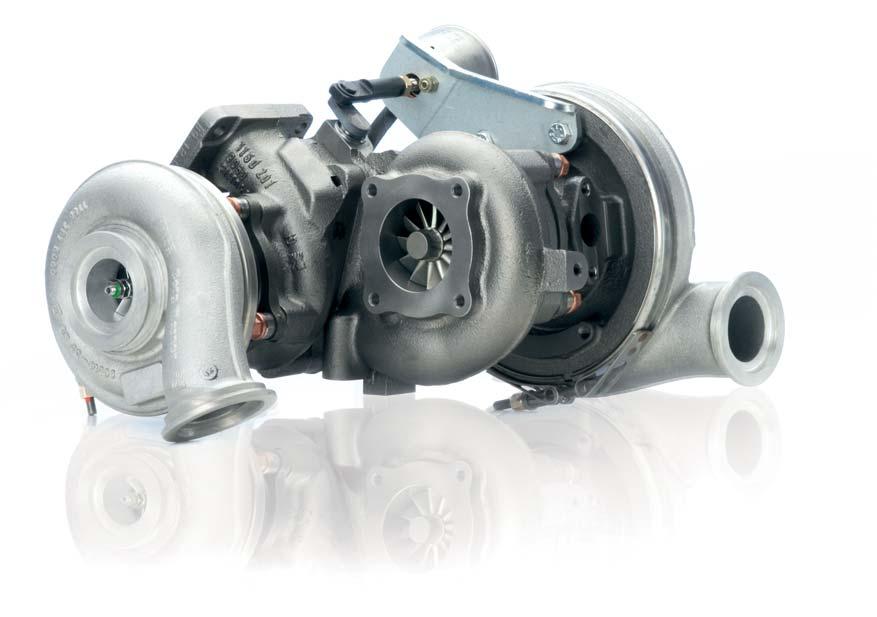 Regulated 2-stage system (R2S) Cutting edge technology for the highest efficiency R2S systems allow significant reductions in fuel consumption compared to a single turbocharger system while also