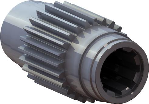 TECHNICAL DATA - PINION SHAFTS For each size of the rack jack, 4 pinion shaft designs for a variety of connection options are available.
