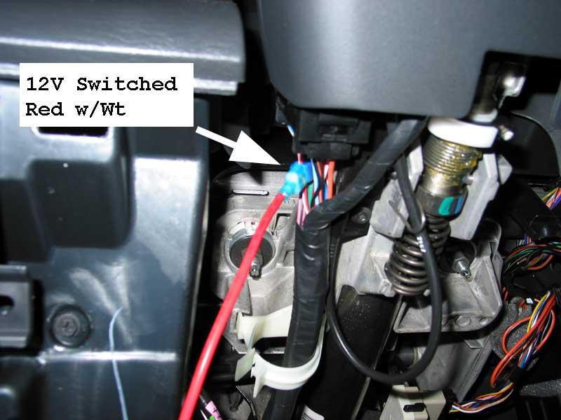 removal procedure. Once the switch is installed, attach the ground wire to a good metal ground under the dash.