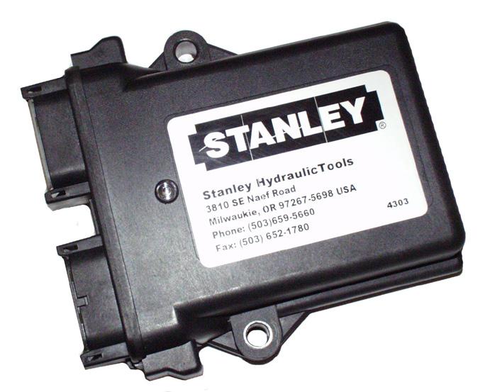 PROGRAMMABLE CONTROLLER The Stanley programmable controller is an electronic engine governor that provides a means of controlling and limiting engine speed by adjusting the fuel control lever with a