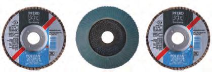 180 22 120 8,600 ABRASIVES 34 flap discs - ZIRCONIA Premium SG Polifans - Zirconia Ideal for grinding use on bar, angle iron, flat bar, sheet steel, welds and tube.
