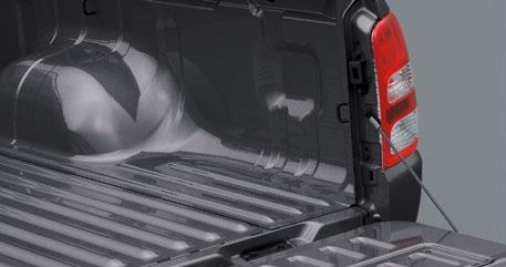 In the cargo bed, the rear corners are specially reinforced to