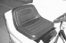 OPERATION OPERATOR SEAT The standard operator seat is a fixed back style.