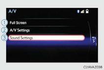 Select a full screen mode (ipod video mode) 8 9 0 Change ipod settings (ipod) Change USB settings (USB) Connect a Bluetooth device