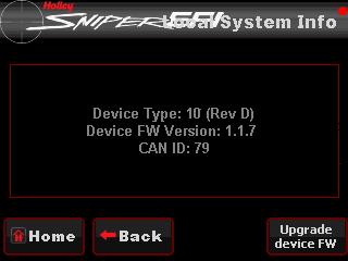 Files>ECU HW/FW Handheld Firmware: From Main Screen.