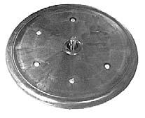 Hub has two bolt hole circles for mounting to disc. 6 hole, 2-1/2" circle and 6 hole, 3" circle. Bolt holes are drilled for 1/4" bolts.