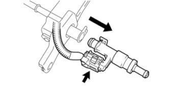 Fig 11-2 (b) Disconnect the No. 2 fuel tube from the fuel pressure regulator (Fig 11-2). Place shop rags around the fitting to prevent fuel spray and to absorb any fuel that comes out of the line.