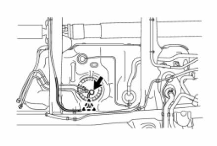 24-8) Fig 24-8 (n) Slowly lower the fuel tank and disconnect the fuel pump connector.