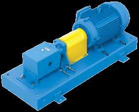 flanges to meet the customer requirements Compact Complete Unit Footprint Complete unit length is 5-7 long max (Motor speed operation means no gearbox or reducer