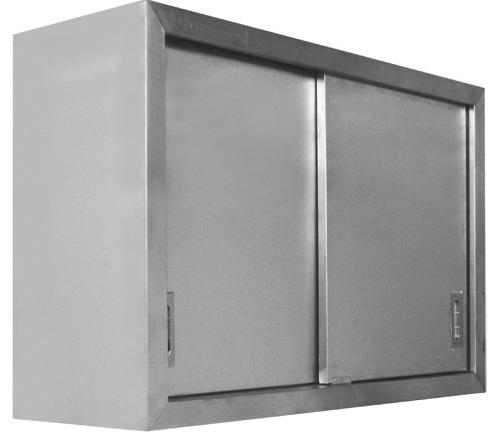 WALL STORAGE STAINLESS STEEL WALL CABINET All made with high quality 430 stainless steel Stainless steel inside shelf included Delivered assembled Gauge 18 Model Width Length