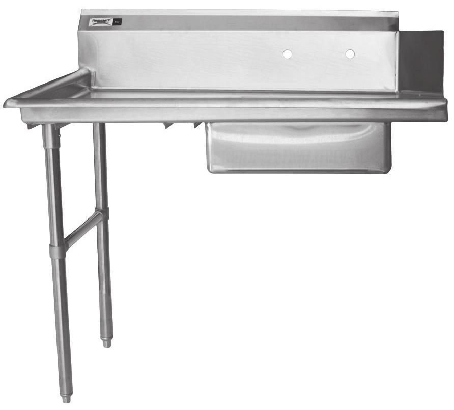 DISH TABLES SOILED DISH TABLE 18 gauge stainless steel 304 calibre stainless steel sink and top Stainless steel legs