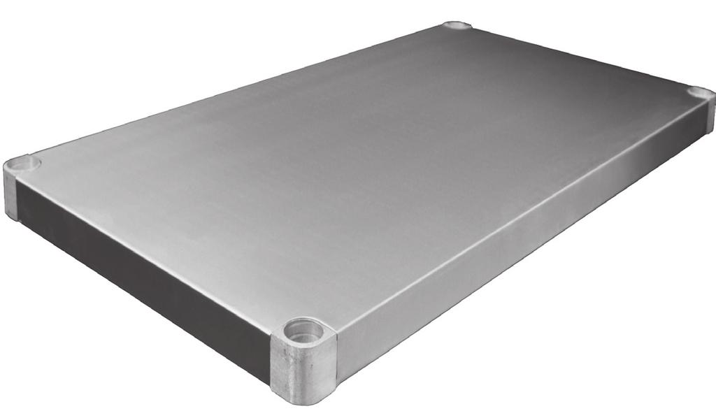 * SIZE OF TABLE STAINLESS STEEL Stainless Steel Undershelf Various sizes to fit your needs 18 gauge Model Width* Length* DUS-2424-SS 24 24 DUS-2430-SS 24 30 DUS-2436-SS 24 36 DUS-2448-SS 24 48