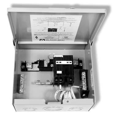AC DISCONNECT / SPA BOX AC DISCONNECT / SPA BOX DISCONNECTS AMP Combination AC Disconnect / 0 Amp GFCI Receptacle Together in Box TYPE U8-0GR MAX H.P. 0 amp, Non-Fused AC Disconnect Duplex 0 amp GFCI Receptacle Type R Enclosure with In-Use Cover WT.