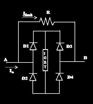 II. CONCEPT OF PROPOSED AND TEST SYSTEM A. Proposed Model: The schematic diagram of proposed Solid State Fault Current Limiter in parallel to a resistor is shown in figure.1.