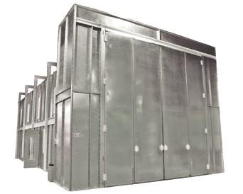 Modified Downdraft Spray Booths Heavy Duty Bolted Construction Angled Top Lighting Available in a Wide Range of Designs to Meet Any Production Requirement Offering a clean and healthy work place,